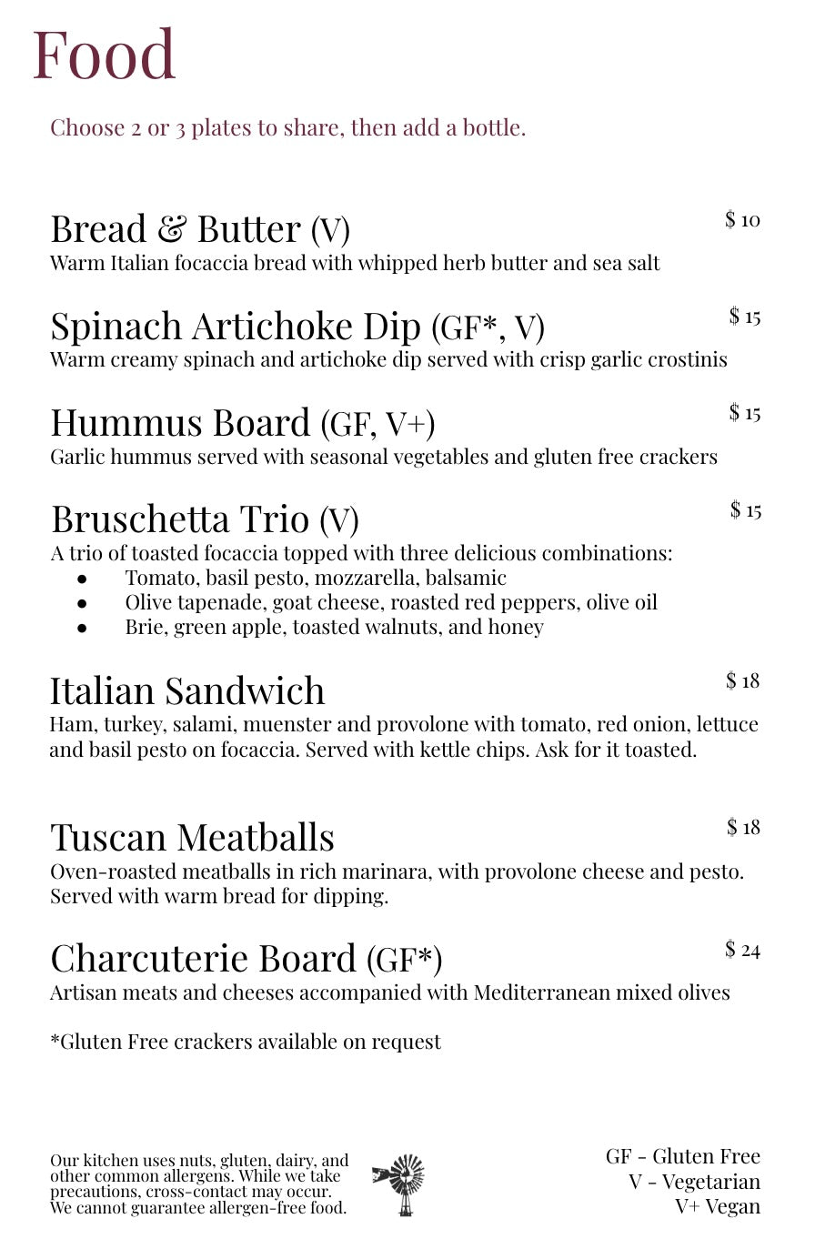 Lunch and shareable plates